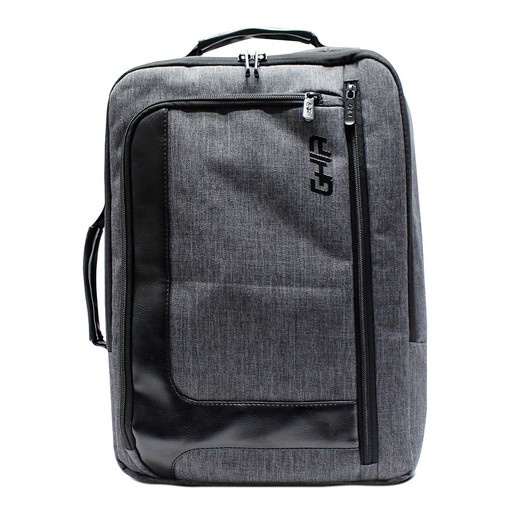 Mochilas para Laptops | GHIA GM-012G — Mochila 2 en 1 de Nylon para Laptop 15.6", Gris