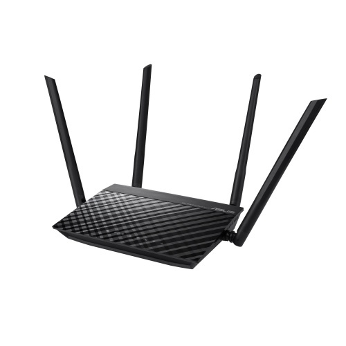 Router | ASUS 90IG0550-BA1400 — Router de Banda Dual Firewall RT-AC1200 V2 AC1200 para Gaming, Inalámbrico, 867Mbit/s, 5x RJ-45, 2.4/5GHz con 4 Antenas Externas de 5dBi