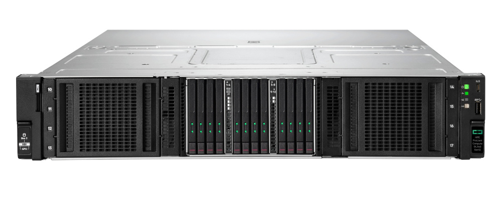 Servidores | HP ENTERPRISE P89963-DM5 — Servidor HPE ProLiant Compute DL340 Gen12, Intel Xeon 6515P, 64GB DDR5, máx. 120TB, 2.5", NVMe/SAS/SATA, 2U - no Sistema Operativo Instalado