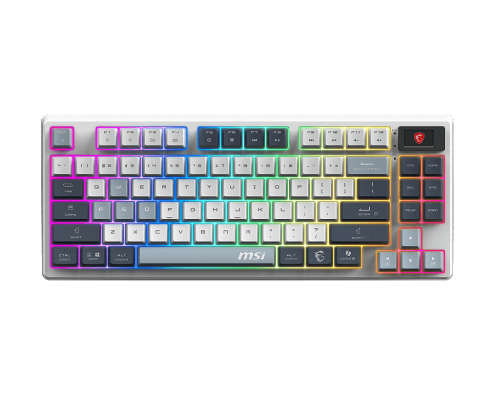 Teclados | MSI FORGE GK600 TKL W SKY US — Teclado Gamer Forge GK600 TKL Wireless Sky LED RGB TKL, Teclado Mecánico, Membrana, Inalámbrico, USB/Bluetooth, Multicolor, Inglés