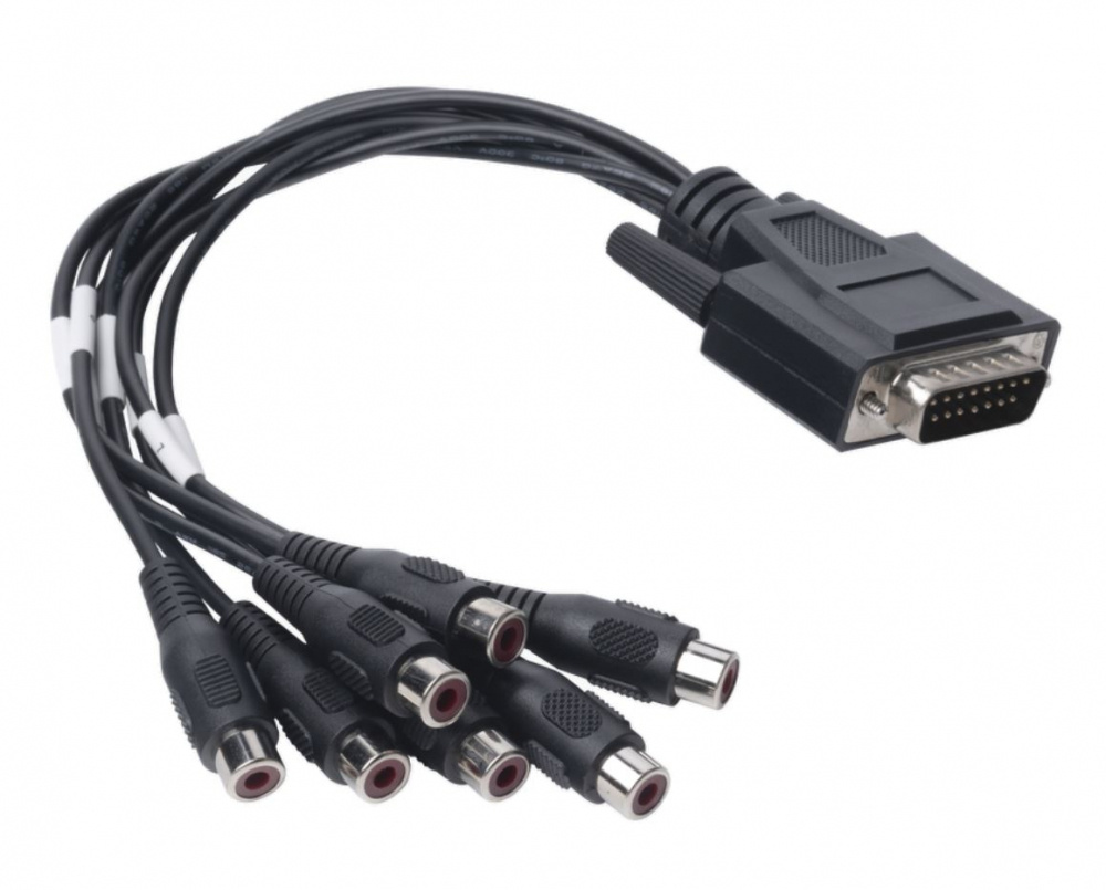 Cables y Adaptadores | HIKVISION 101501706 — Adaptador D-B15 Macho - 7x RCA Hembra de Audio para DVR