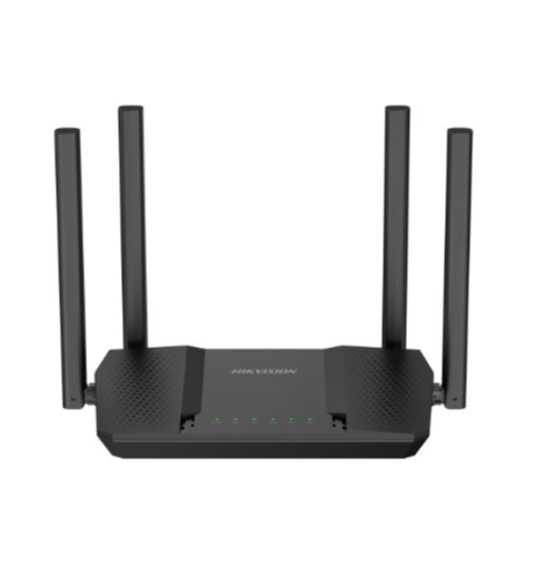 Router | HIKVISION DS-3WR12GC-E — Router MU-MIMO Firewall, Wi-Fi 5, 4 x RJ-45 1200 Mbit/s WLAN, Inalámbrico, Doble Banda 2.4/5 GHz, 4 Antenas Externas, de 5 dBi