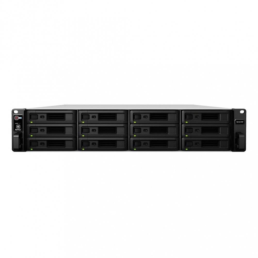 Servidores NAS | SYNOLOGY RX1217RP — Unidad de Expansión de 12 Bahías, máx. 168TB, SATA III, 2U, Negro ― no Incluye Discos