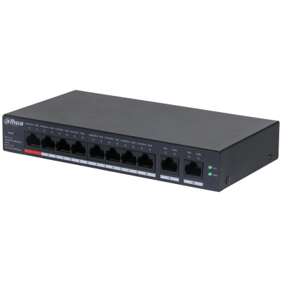 Switches | DAHUA DH-CS4010-8GT-110 — Switch Gigabit Ethernet 8 Puertos PoE 10/100/1000 + 2 Puertos Uplink, 20Gbit/s, 8000 Entradas - Administrable