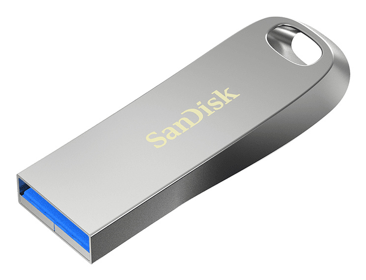 Memorias USB | SANDISK SDCZ74-256G-G46 — Memoria USB Ultra Luxe, 256GB, USB-A 3.0, Lectura 150MB/s, Plata