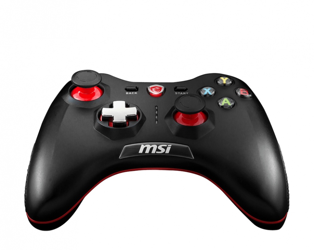 Controles de Juego para PC | MSI FORCE GC30 — Gamepad , Alámbrico/Inalámbrico, USB 2.0, Negro