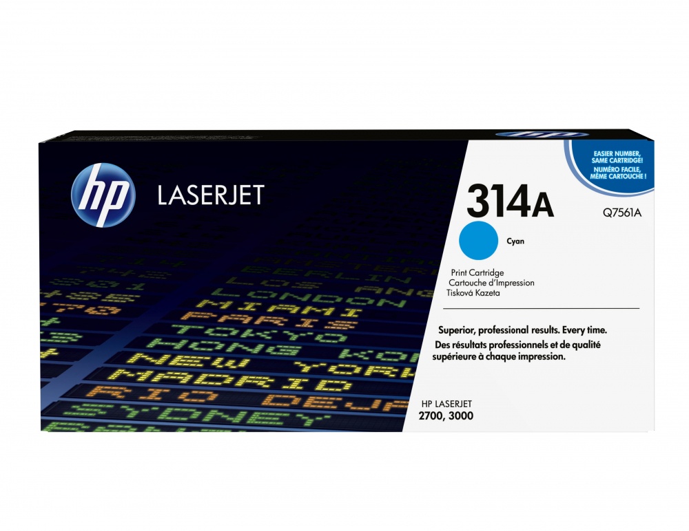Tóner | HP Q7561A — Tóner 314A Cian, 3.500 Páginas