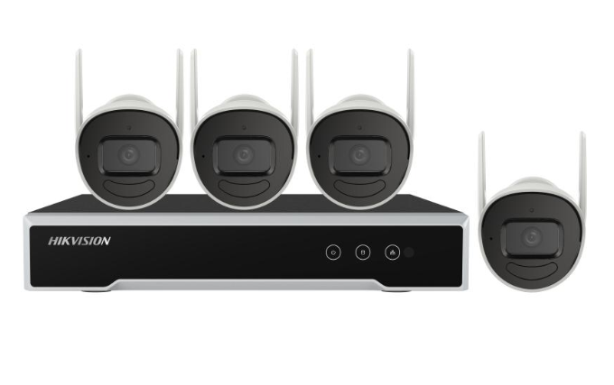 Kits de Vigilancia | HIKVISION NK42W0H-1T(E) — Kit de Vigilancia de 4 Cámaras IP Bullet WiFi con Grabadora de 4 Canales