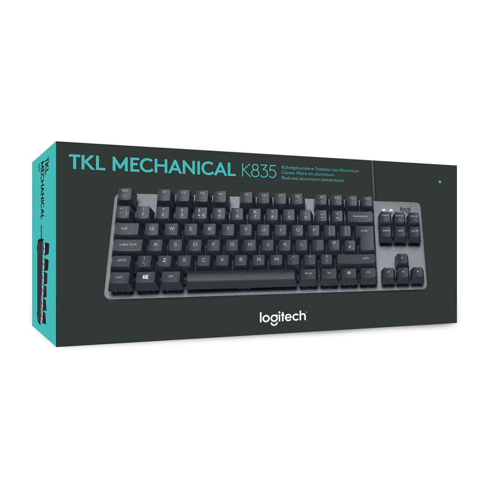 Teclados | LOGITECH 920-010085 — Teclado K835 TKL, Alámbrico, USB, Gris (Español)