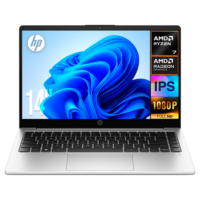 Laptops | HP 245-R724512 — Laptop 245 G10, 14" 1366x768 HD, AMD Ryzen 7 7730U, 24GB, 512GB SSD, Windows 11 Home, Español