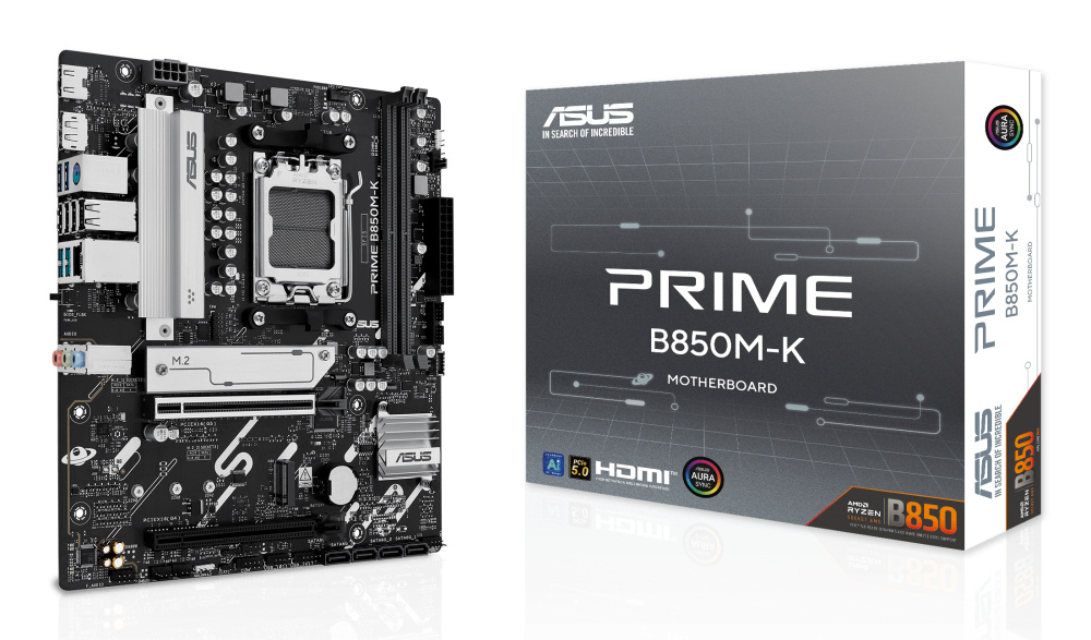 Tarjetas Madre | ASUS PRIME B850M-K — Tarjeta Madre , Micro-ATX, Socket AM5, AMD B850, 128GB DDR5, HDMI/DP para AMD