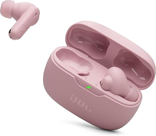 Audífonos Intrauriculares | JBL 50036405072 — Audífonos Intrauriculares con Micrófono Vibe Beam 2, Inalámbrico, Bluetooth, Rosa