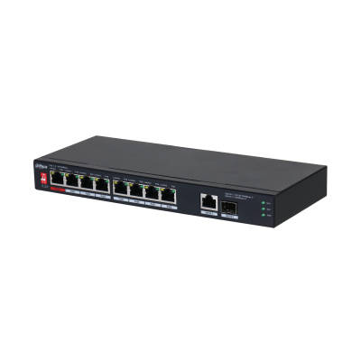 Switches | DAHUA PFS3110-8ET1GT1GF-96 — Switch Gigabit Ethernet , 8 Puertos PoE 10/100/1000, 5.6 Gbit/s, 8.000 Entradas - No Administrable
