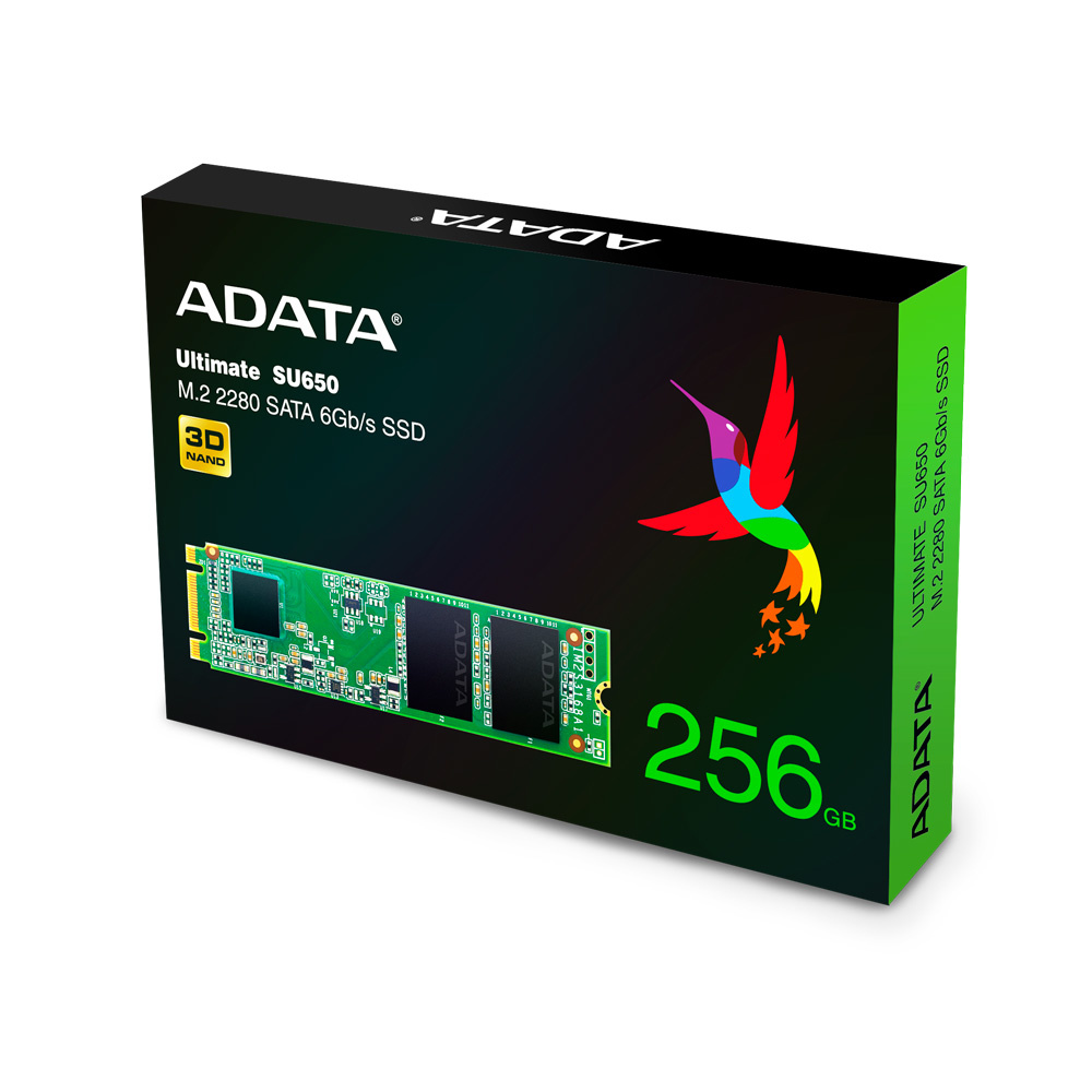 SSD | ADATA ASU650NS38-256GT-C — SSD Ultimate SU650, 256GB, M.2, 500MB/s Escritura, 550MB/s Lectura, SATA III