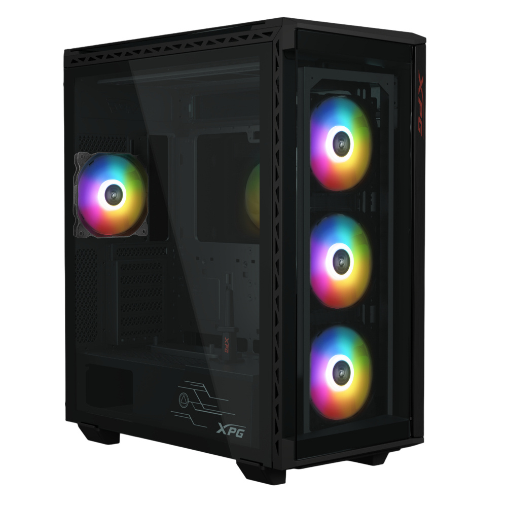 Gabinetes | XPG BATTLECRUISERIIPST-BKCWW — Gabinete Battle Cruiser II, Midi-Tower, ATX/EATX/Micro-ATX/Mini-ITX, USB 3.0, sin Fuente, 4 Ventiladores Instalados, Negro