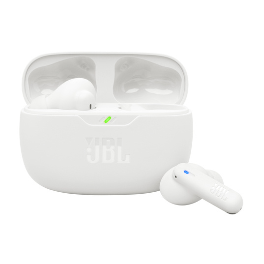 Audífonos Intrauriculares | JBL JBLVBEAM2WHTAM — Audífonos Intrauriculares con Micrófono Vibe Beam 2, Inalámbrico, Bluetooth, Blanco