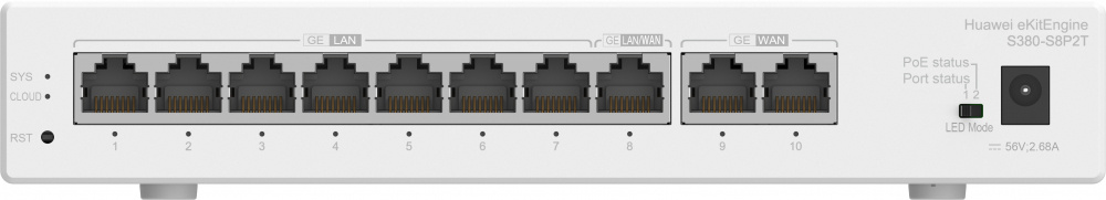 Router | HUAWEI S380-S8P2T — Router , Inalámbrico, 16 Gbps, 8x RJ-45