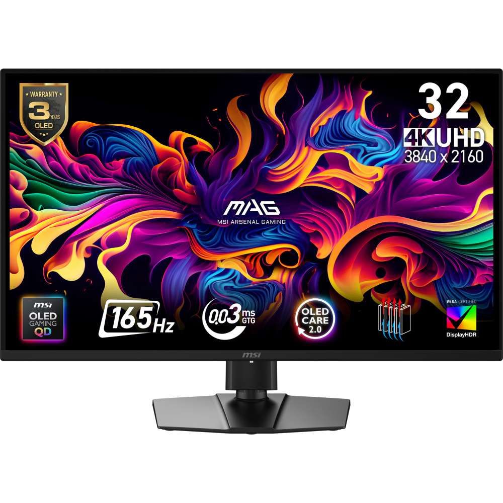 Monitores | MSI MAG 322UP QD-OLED E16 — Monitor Gamer MAG 322UP QD-OLED 32", 3840x2160 4K Ultra HD, FreeSync, 165Hz, HDMI/DisplayPort, Negro