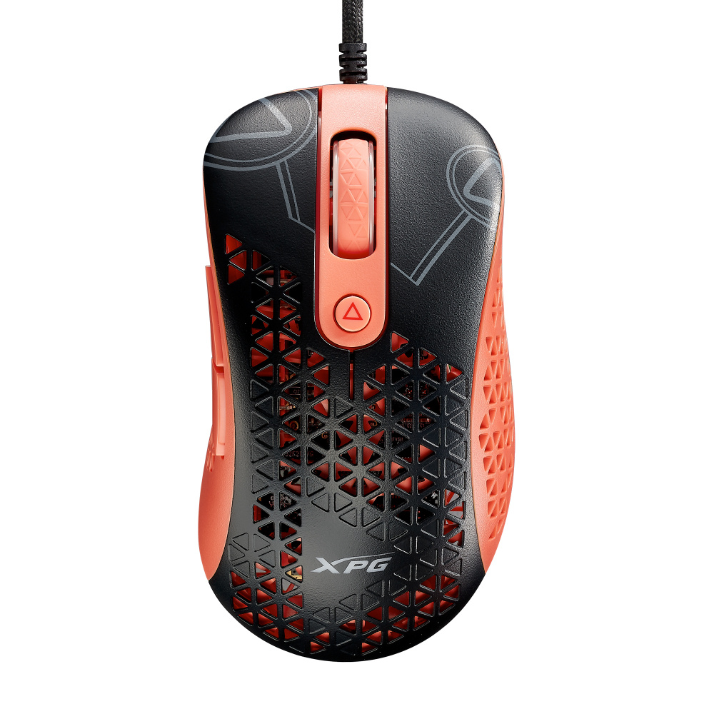 Mouse | XPG SLINGSHOT-BK/OGCWW — Mouse Gamer Óptico Slingshot Edición Mera, Alámbrico, USB, 12.000DPI, Negro/Rosa
