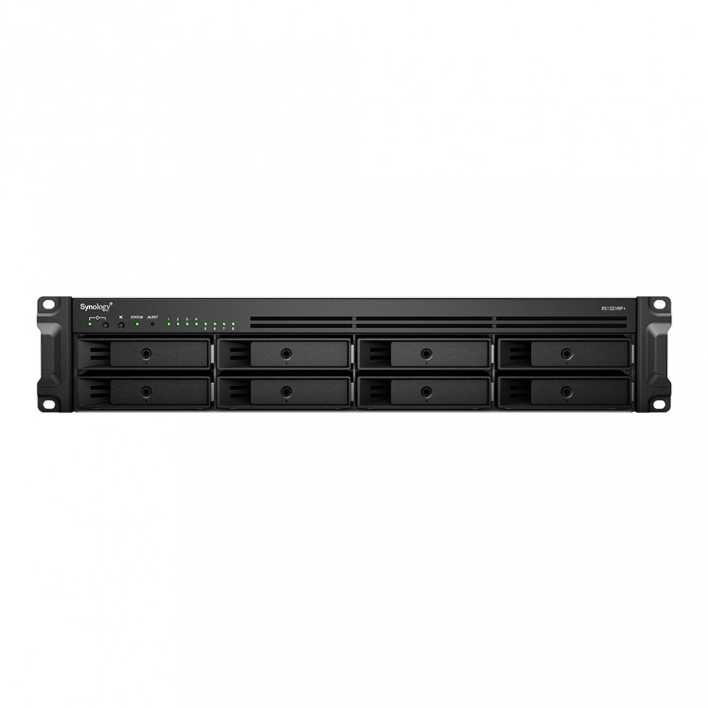 Servidores NAS | SYNOLOGY RS1221RP+ — Servidor NAS RackStation de 8 Bahías, AMD Ryzen Embedded V1500B 2.20GHz, USB 3.0, Negro ― no Incluye Discos Duros