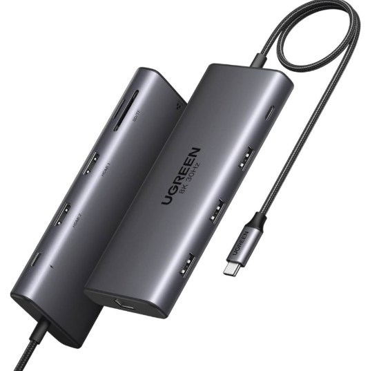 Estaciones de Acoplamiento | UGREEN 15534B — Hub USB-C - HDMI, USB-A 3.0, USB-C, 5 Gbit/s