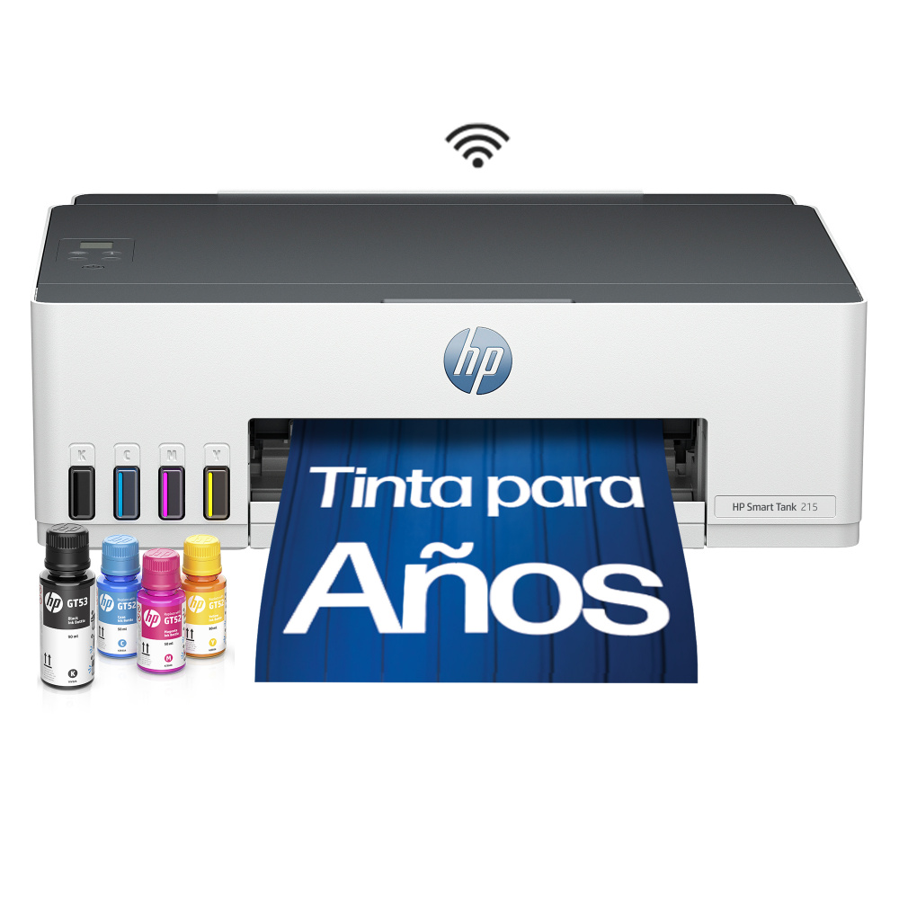 Impresoras | HP 4A8J0A — Smart Tank 215, Color, Inyección de Tinta, Tanque de Tinta, Inalámbrico, Print