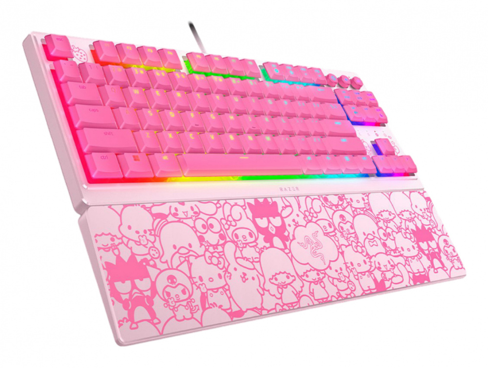 Teclados | RAZER RZ03-04881900-R3M1 — Teclado Gamer Ornata V3 Tenkeyless LED RGB TKL, Alámbrico, USB, Rosa, Inglés