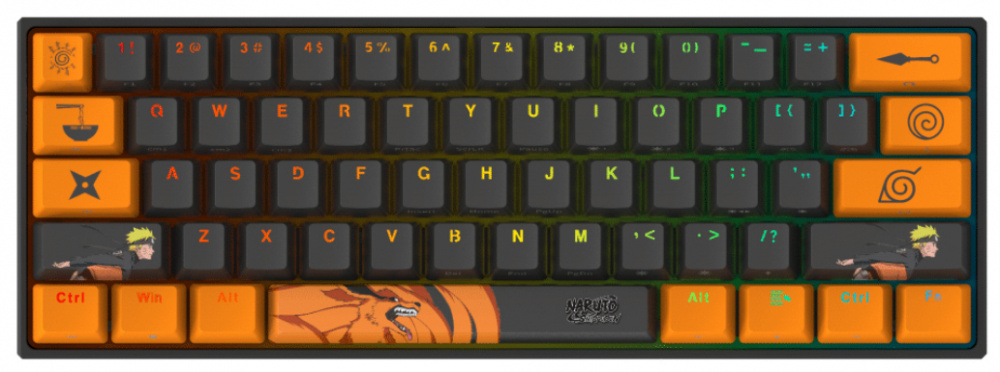 Teclados | CHECKPOINT 07 NA-KX400-NJ — Teclado Gamer KX-400-NA RGB, Teclado Mecánico, Switch Red, Alámbrico, Negro/Naranja (Inglés)