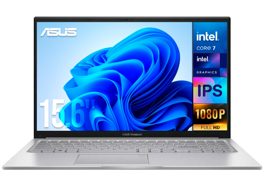 Laptops | ASUS 90NB13Y2-M03370 — Laptop Vivobook 15, 15.6" 1920x1080 Full HD, Intel Core 7 150U, 8GB, 512GB SSD, Windows 11 Home, Español