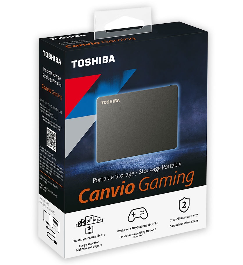 Discos Duros Externos | TOSHIBA HDTX110XK3AA — Disco Duro Externo Canvio Gaming 2.5", 1TB, USB, Negro - para Mac/PC/PlayStation/Xbox