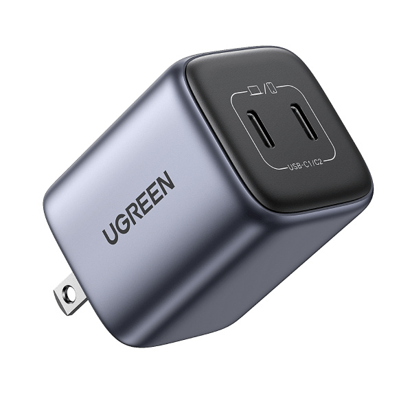 Cargadores de Dispositivos Móviles | UGREEN 90572 — Cargador de Pared Nexode Mini, 45W, 2x USB-C, Negro