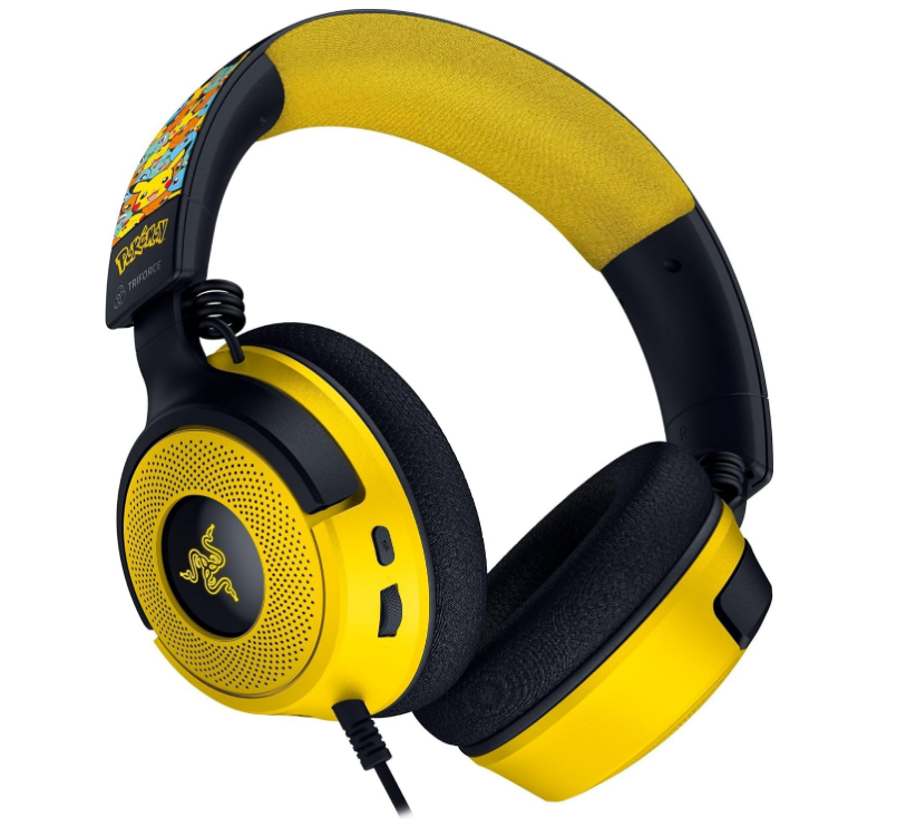 Audífonos | RAZER 840272920305 — Audífonos Gamer con Micrófono Kraken V4 X Pokemon Edition, Alámbrico, USB, para No disponible, Multicolor