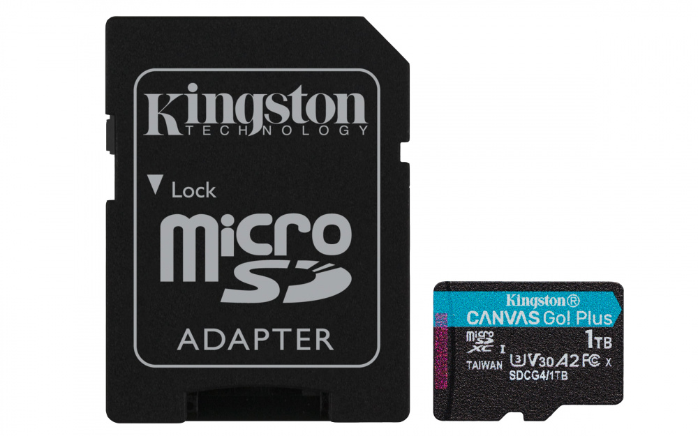 Memorias Flash | KINGSTON SDCG4/1TB — Memoria Flash Canvas Go! Plus, 1TB MicroSD UHS-I Clase 10, con Adaptador