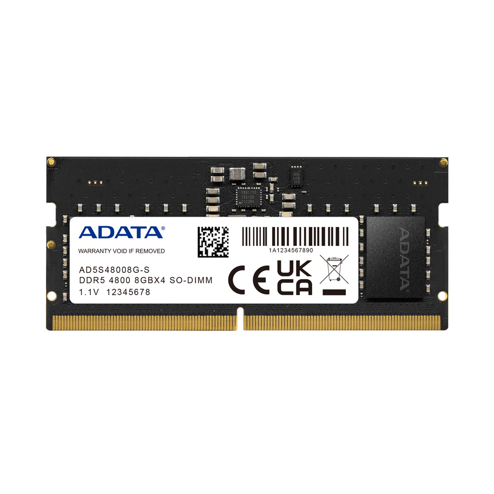 Memorias RAM para Laptop | ADATA AD5S48008G-S — Memoria RAM DDR5, 4800MHz, 8GB, On-Die ECC, CL40, SO-DIMM