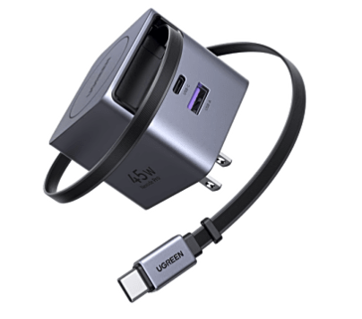 Cargadores de Dispositivos Móviles | UGREEN 65821 — Cargador de Pared , 45W, 20V, 1 x USB-A 1 x USB-C