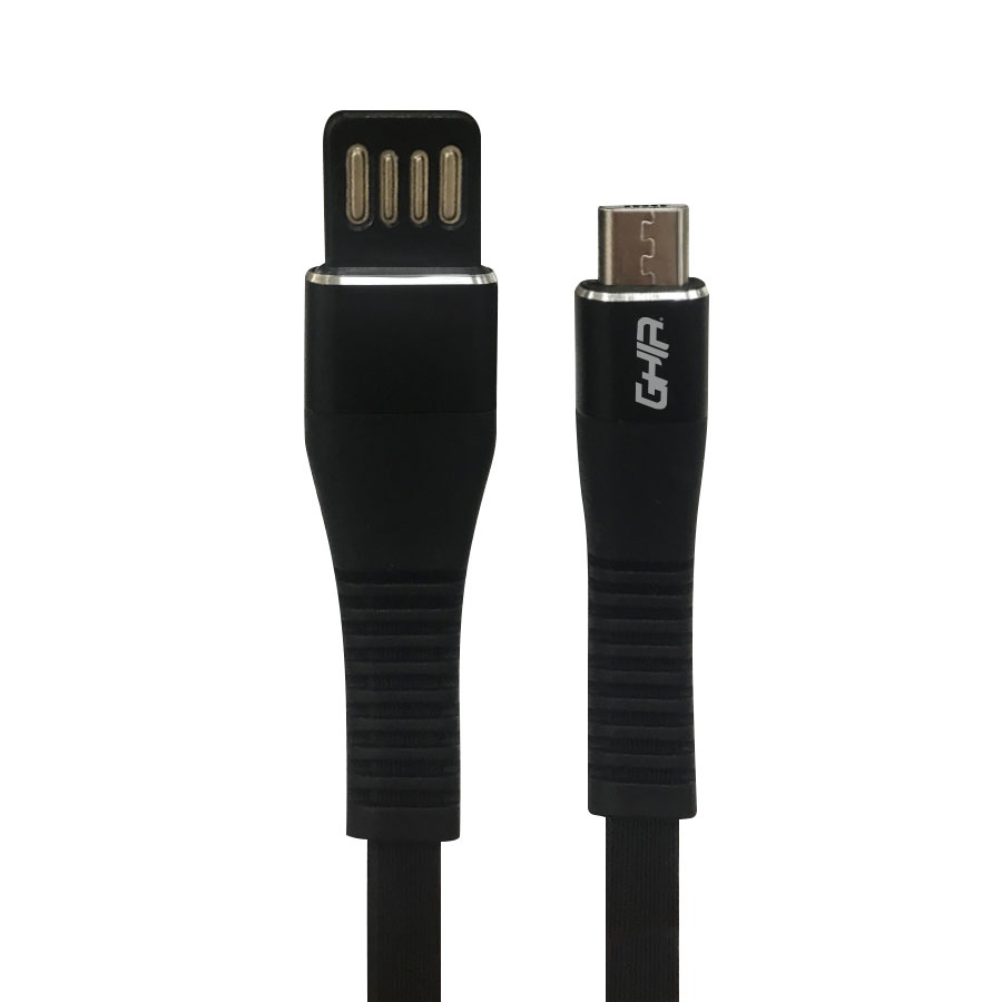 Cables PC USB | GHIA GAC-200N — Cable USB-A Macho - Micro-USB B Macho, 1 Metro