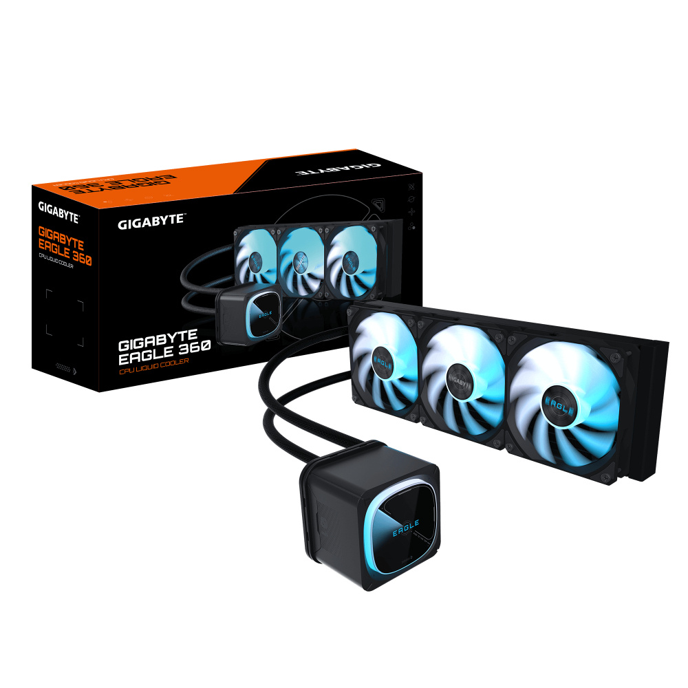 Enfriamiento Líquido | GIGABYTE GP-GIGABYTE EAGLE 360 — Eagle 360 Enfriamiento Líquido para CPU, 3x 120mm, hasta 2000RPM, Negro