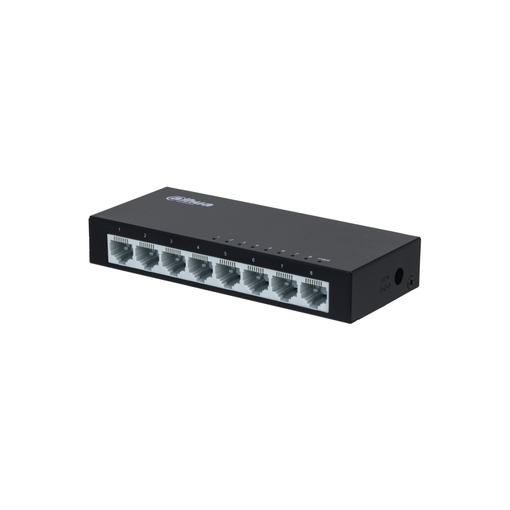 Switches | DAHUA DH-PFS3008-8ET-V2 — Switch Fast Ethernet , 8 Puertos 10/100 Mbps, 16Gbit/s, 2000 Entradas - No Administrable