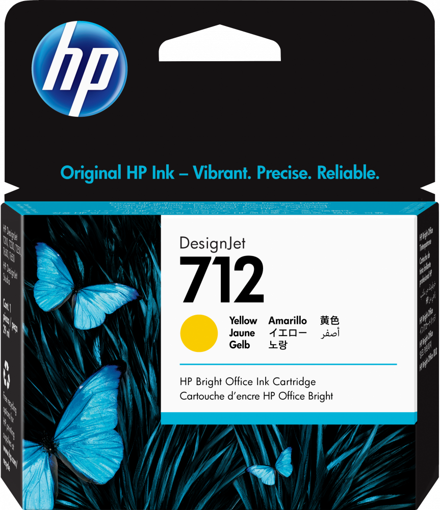 Cartuchos | HP 3ED69A — Cartucho 712 Amarillo, 29ml