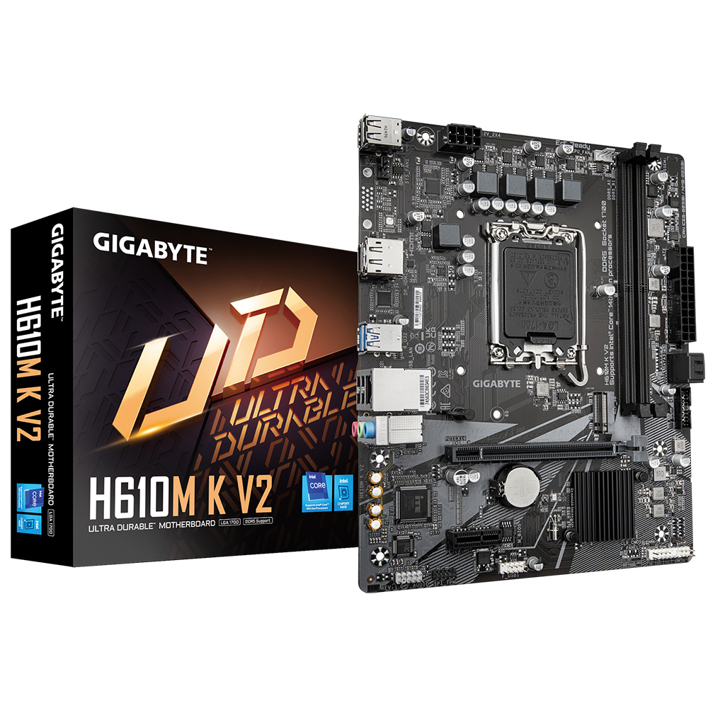 Tarjetas Madre | GIGABYTE H610M K V2 — Tarjeta Madre , Micro-ATX, LGA 1700, Intel H610, 128GB DDR5, HDMI/DP para Intel