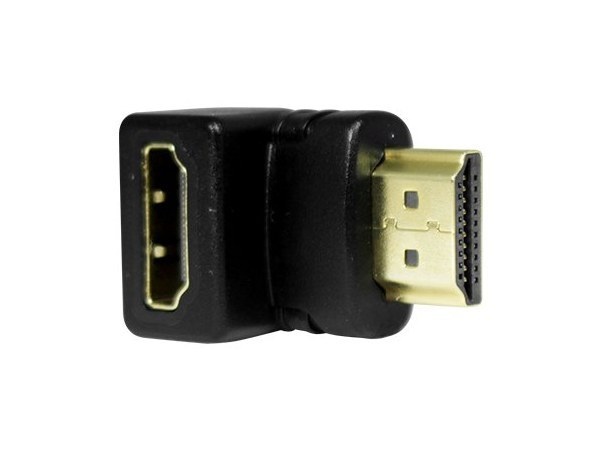 Adaptadores Video HDMI | GHIA ADAP-6 — HDMI Macho - HDMI Hembra, Ángulo Derecho, Negro