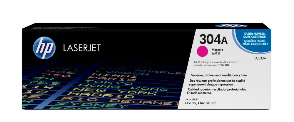 Tóner | HP CC533A — Tóner 304A Magenta, 2.800 Páginas