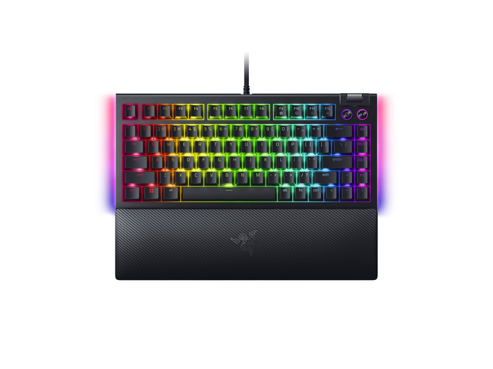 Teclados | RAZER RZ03-05000200-R3U1 — Teclado Gamer Blackwidow V4 75% RGB, Teclado Mecánico, Switch Orange, Alámbrico, Negro (Inglés)