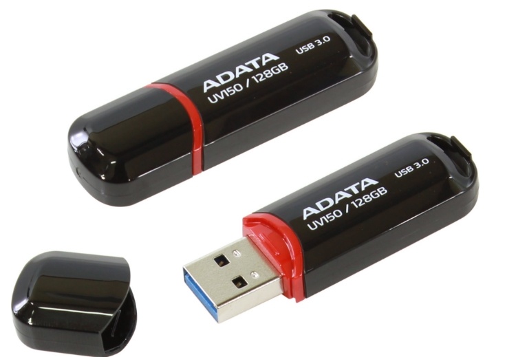 Memorias USB | ADATA AUV150-128G-RBK — Memoria USB UV150 128GB Negro, 128GB, USB-A 3.0, Lectura 100MB/s, Escritura 50MB/s, Negro