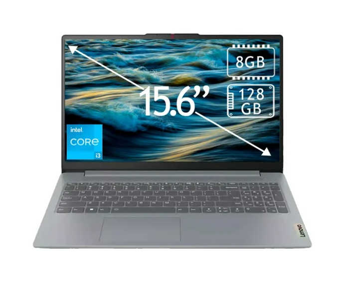 Laptops | LENOVO 82XB00C2US-ROW — Laptop Slim 3, 15.6" 1920x1080 Full HD, Intel Core i3-N305, 8GB, 128GB SSD, Windows 11 Home, Inglés