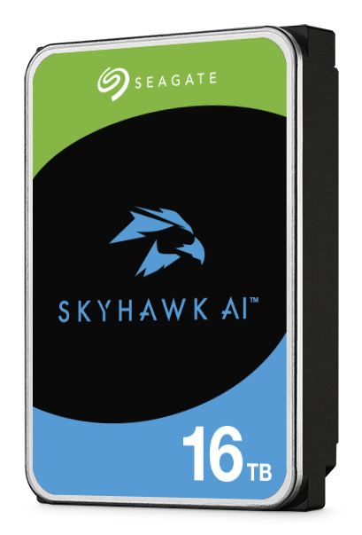 Discos Duros para Videovigilancia | SEAGATE ST16000VE004 — Disco Duro para Videovigilancia SKYHAWK AI 3.5", 16TB, SATA III, 6 Gbit/s, 7200RPM, 512MB Caché