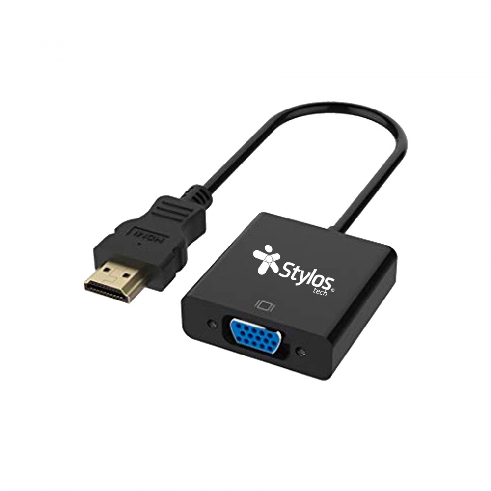 Adaptadores Video HDMI | STYLOS STACHV1B — Adaptador HDMI Macho - VGA Hembra, 15cm