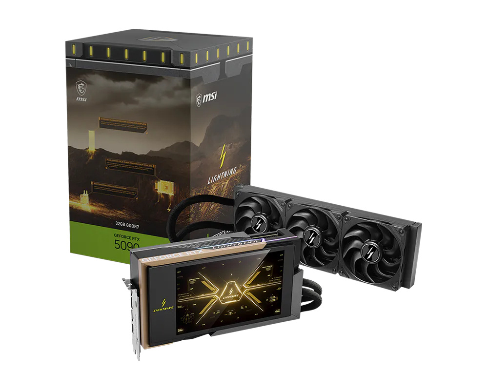 Tarjetas de Video | MSI RTX 5090 32G LIGHTNING Z — Tarjeta de Video NVIDIA GeForce RTX 5090 Lightning Z, 32GB 512-bit GDDR7, PCI Express x16 5.0, Mín. 1000W