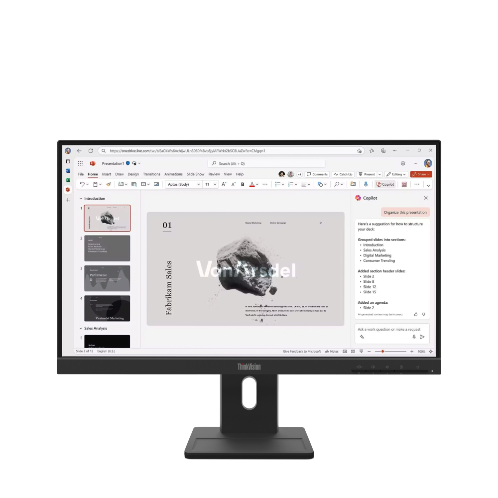 Monitores | LENOVO 64C9MAR6LA — Monitor ThinkVision E22-40 LCD IPS 21.5", 1920x1080 Full HD, 100Hz, HDMI/DisplayPort, Bocinas Integradas, Negro