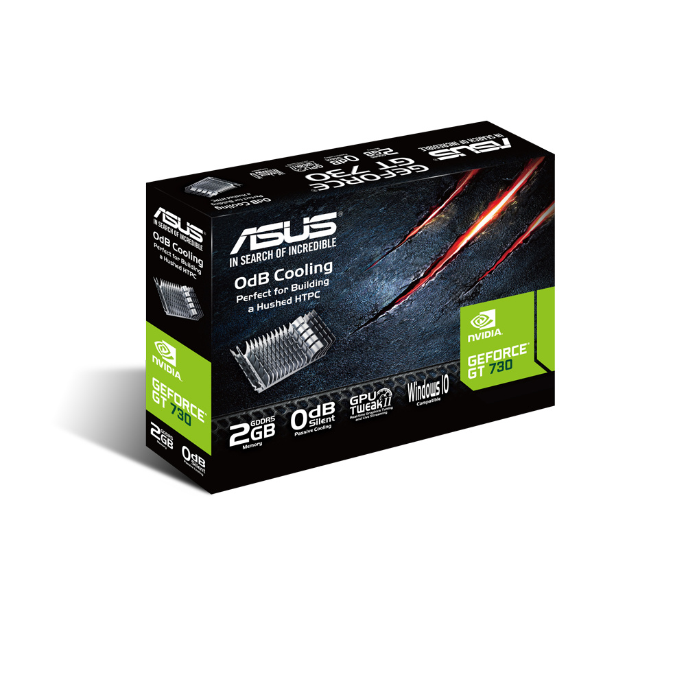 Tarjetas de Video | ASUS 90YV06N2-M0AA00 — Tarjeta de Video NVIDIA GeForce GT 730 Low Profile, PCI Express 2.0, 2GB 64-bit GDDR5